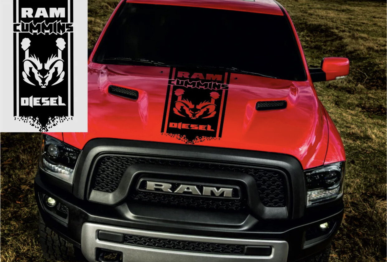 1pcs Hood Decal Stripes graphics vinyl sticker fit Compatible DIESEL