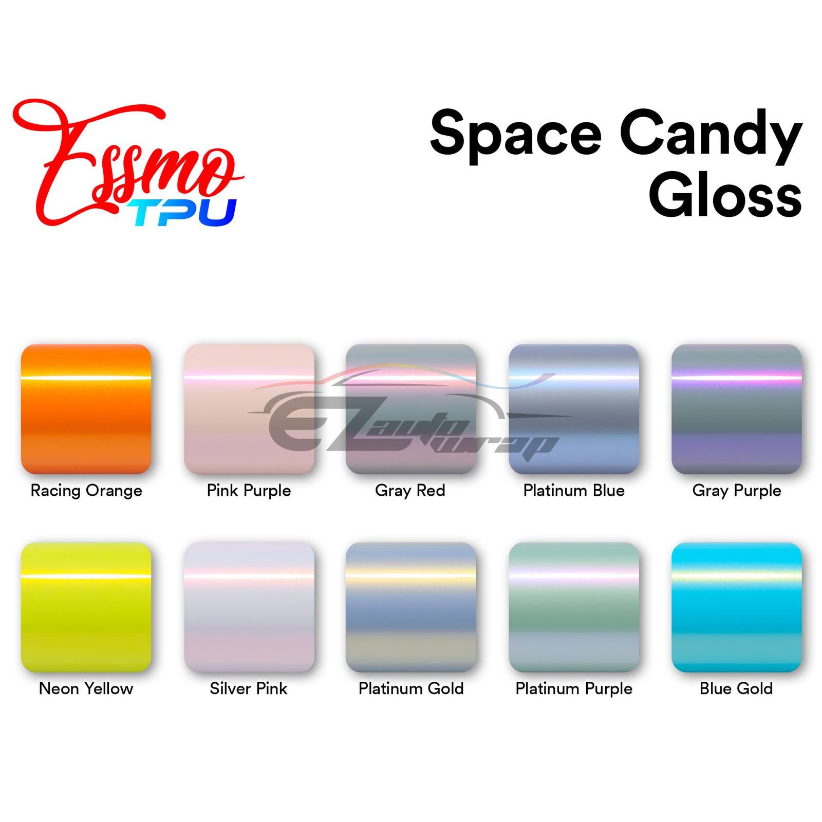 Space Candy Gloss Neon Yellow TPU PPF Paint Protection Film Dry Wet Vinyl Wrap