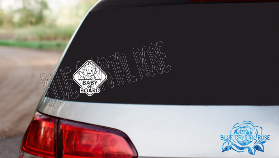 BABY ON BOARD VINYL WINDOW DECAL SITICKER PEGOTE PEGATINA *