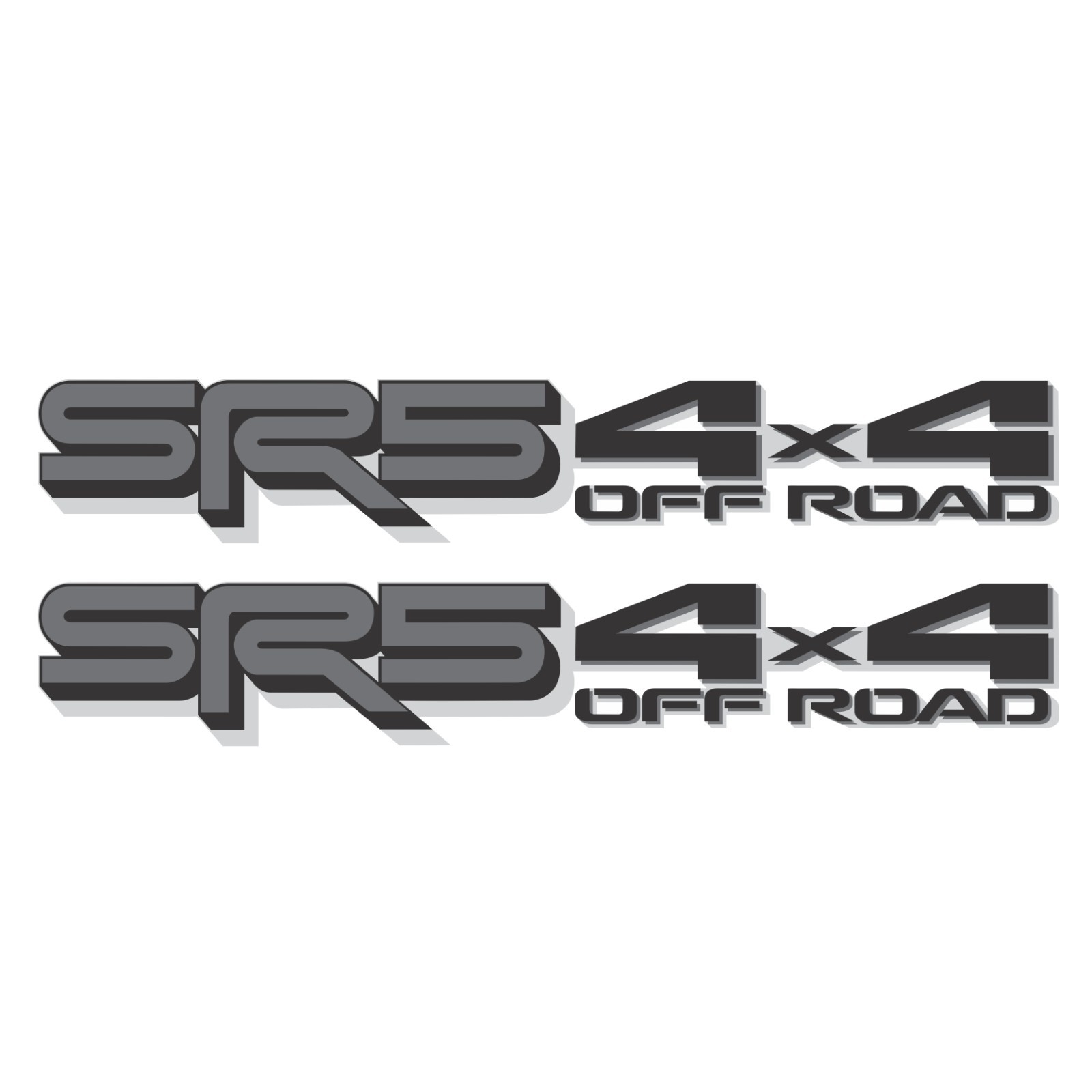 SR5 4×4 Off Road Metallic Decals Toyota Tundra – Black Silver Set of 2