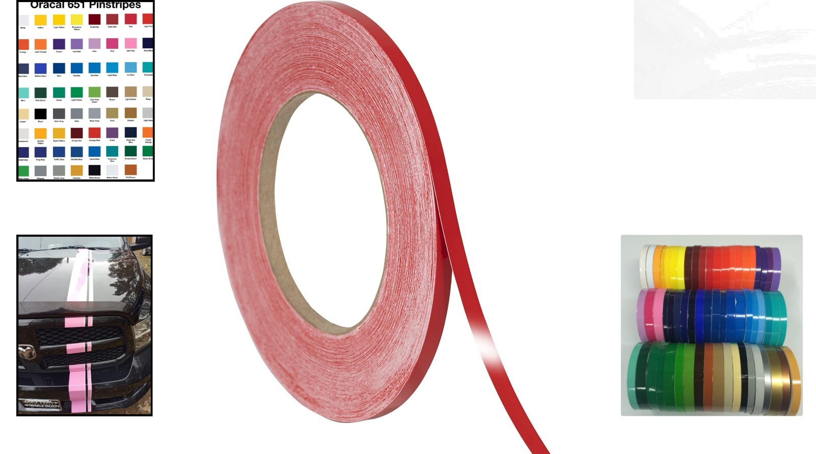 1/4″ Red Vinyl Pinstriping Tape – 150ft for Creative Designs & Striping