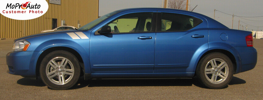 Hash Mark Hood Fender Decals Stripes Vinyl Graphics FOR 2008-2014 Dodge AVENGER