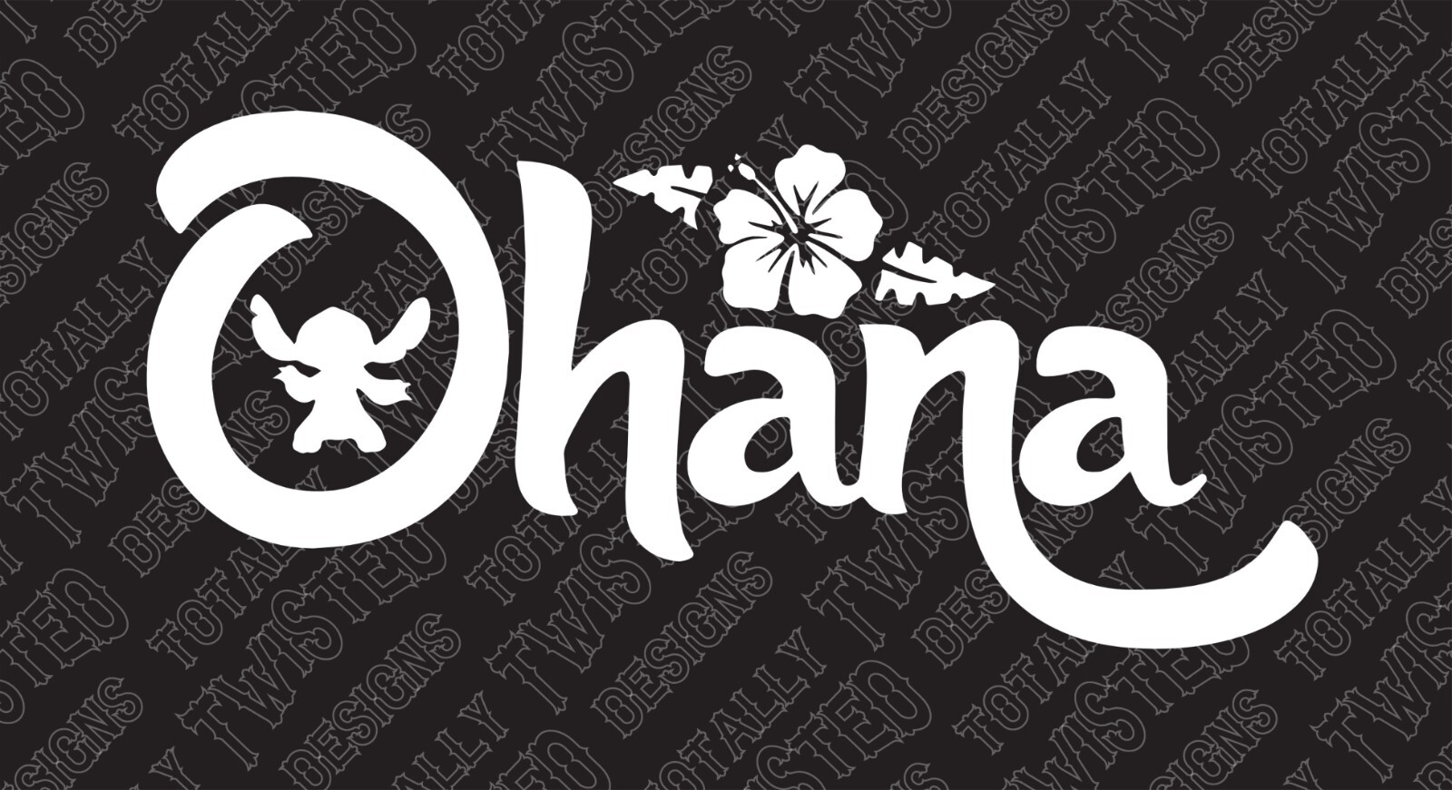 Ohana Lilo and Stitch vinyl decal sticker Car Truck Disney Hawaii Flower Family