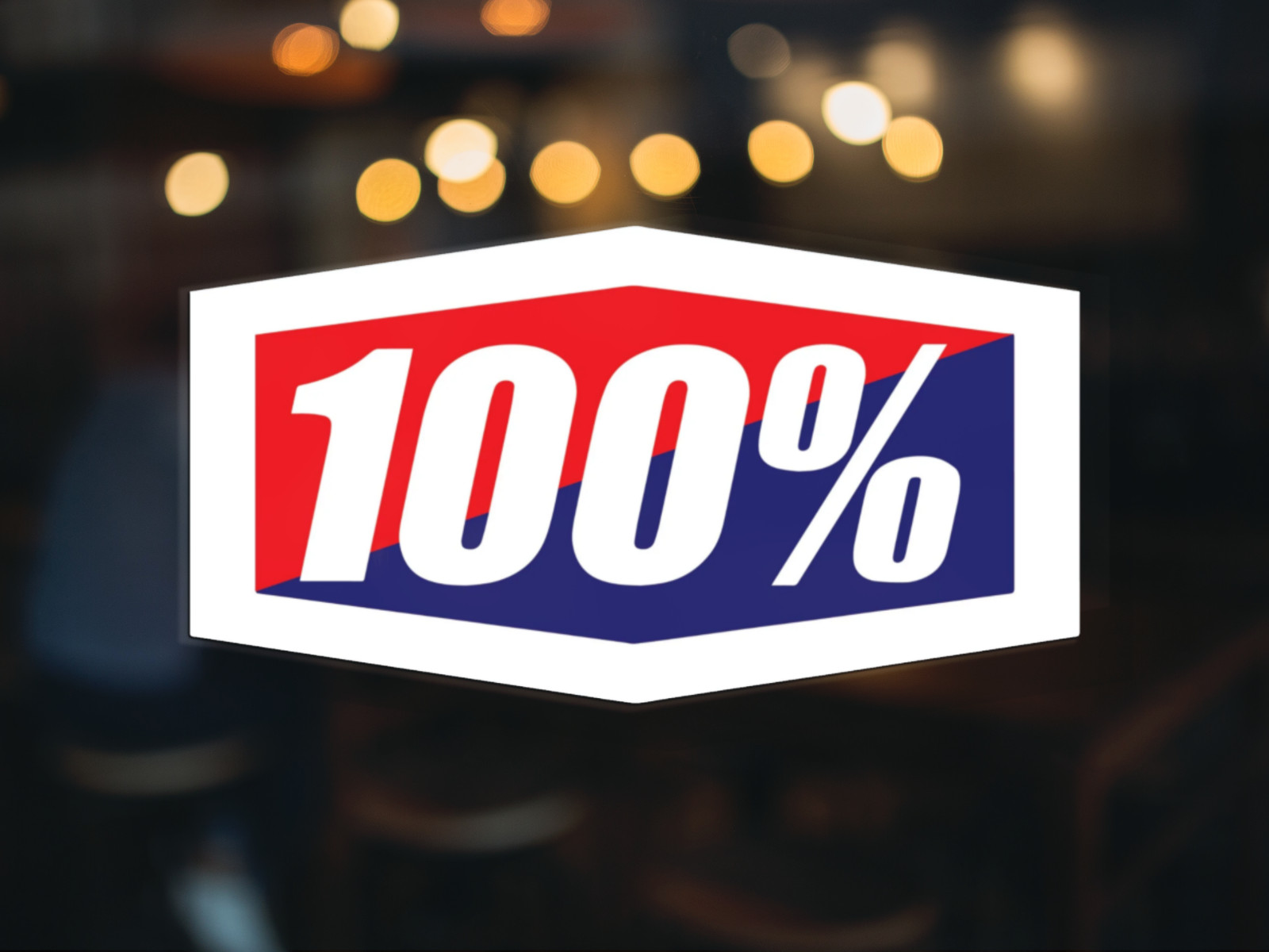 100% Motocross Vinyl LOGO Decal Dirt Bike MX Supercross ATV Sticker
