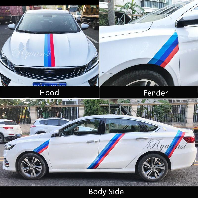 Racing Hood Stripes Decal Vinyl Stickers for Car SUV Truck Universal Fit