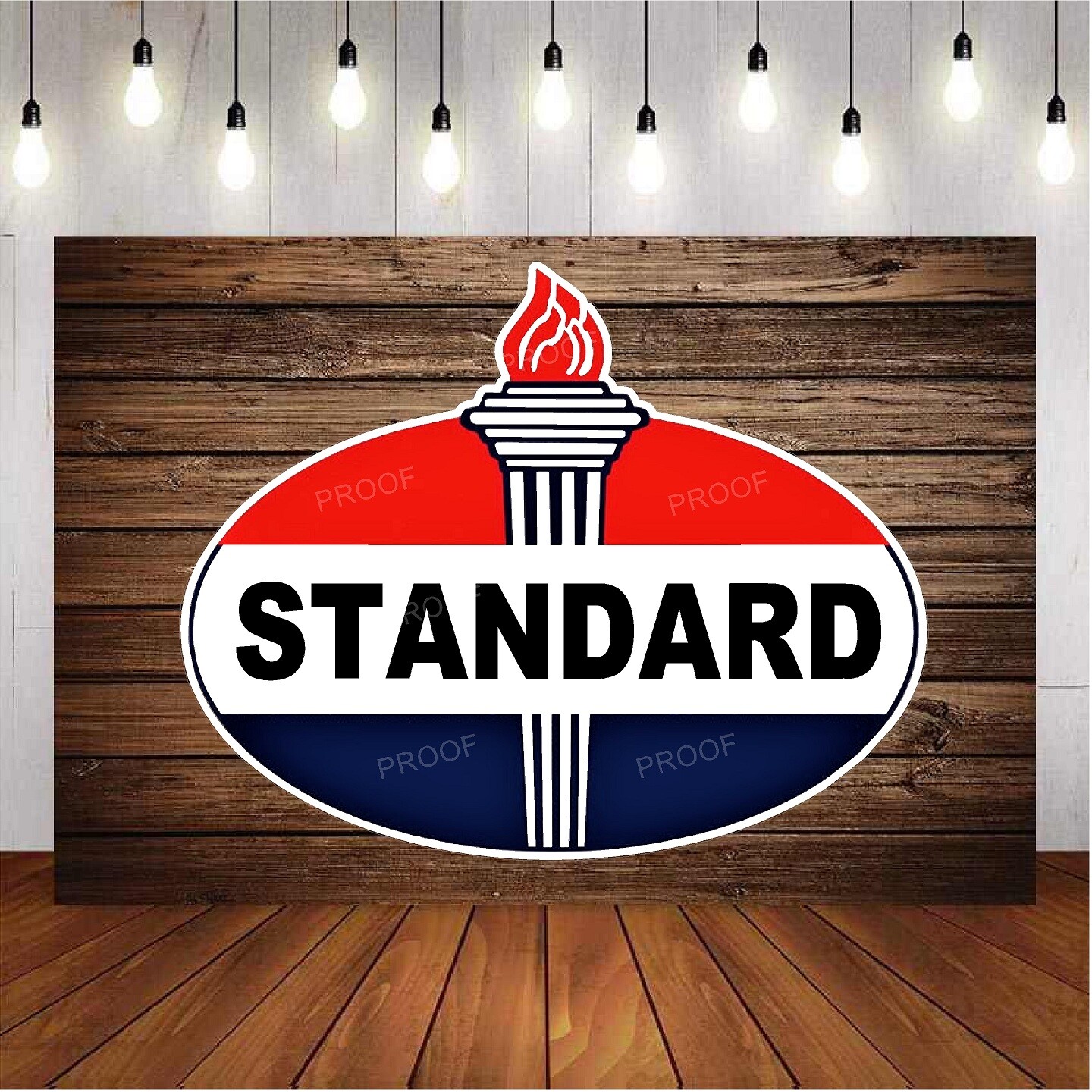 VINTAGE STANDARD GASOLINE STATION RETRO REPRINT DECAL STICKER LAMINATED