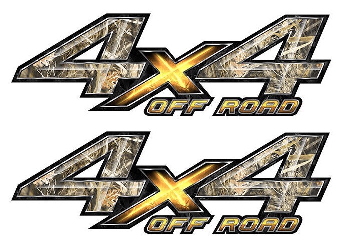 4×4 Off Road Truck Side Decals Tall Grass Camo Bed Tailgate 2 pack – A-009OR4