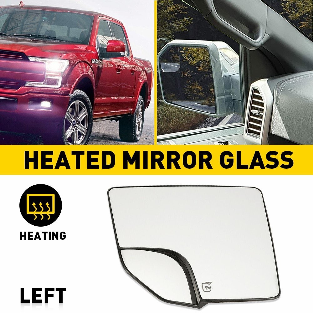 1/2Set Mirror Glass Spot Blind Heated Exterior Left Driver Side for Ford Pickup