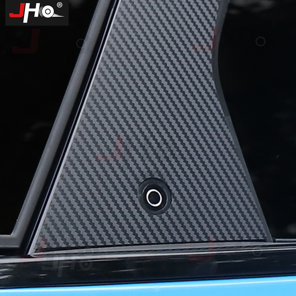 Carbon Fiber Window B Pillar Post Cover Sticker For Ford Mustang Mach-E 2021-25
