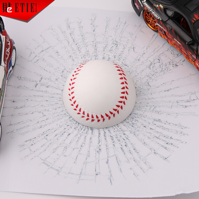 3D CREATIVE CAR STICKERS THREE-DIMENSIONAL FUN TENNIS BASEBALL CAR REAR WINDOW