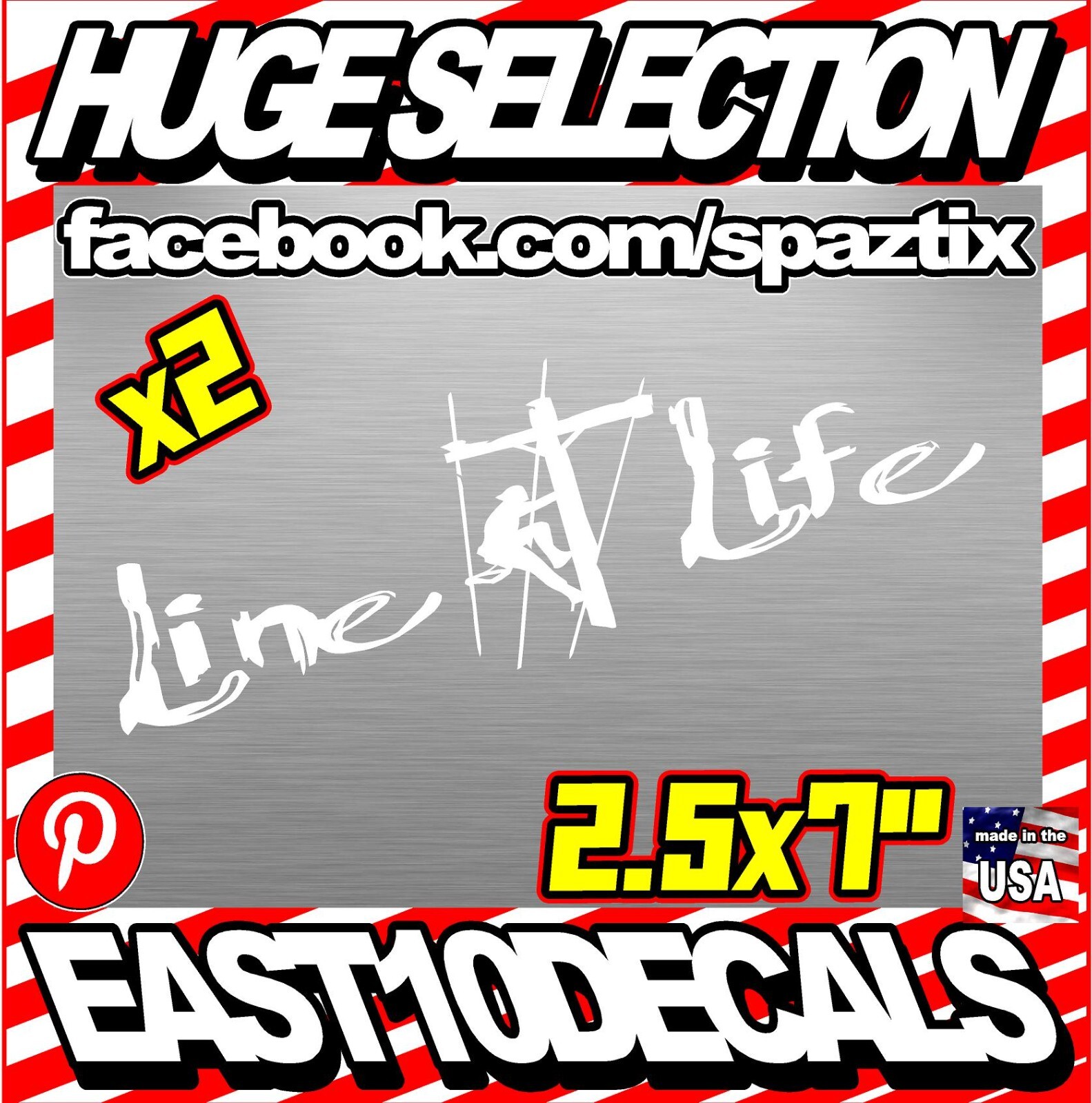 Line Life LINEMAN 7” DIESEL VINYL DECAL STICKER BUY 1 GET 1 FREE