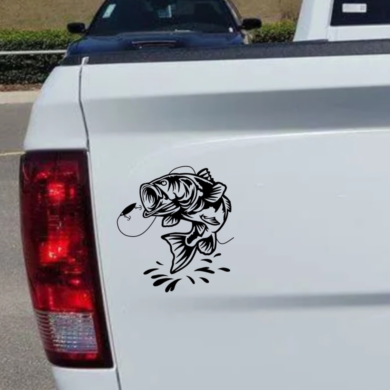 Largemouth Bass Car Window Decal. Gift for bass fishermen. Jumping Bass Decal.