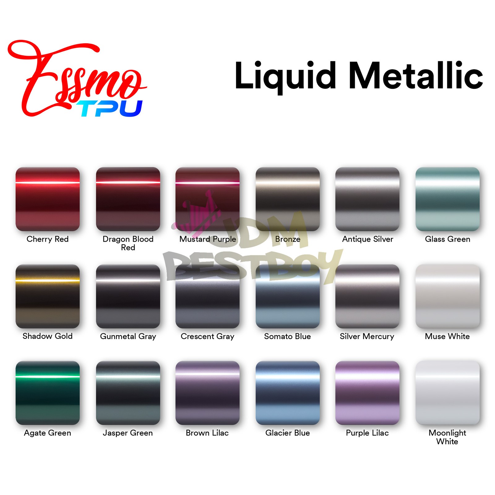 Liquid Metallic Crescent Gray PPF TPU Paint Protection Film Dry Wet Vinyl Wrap
