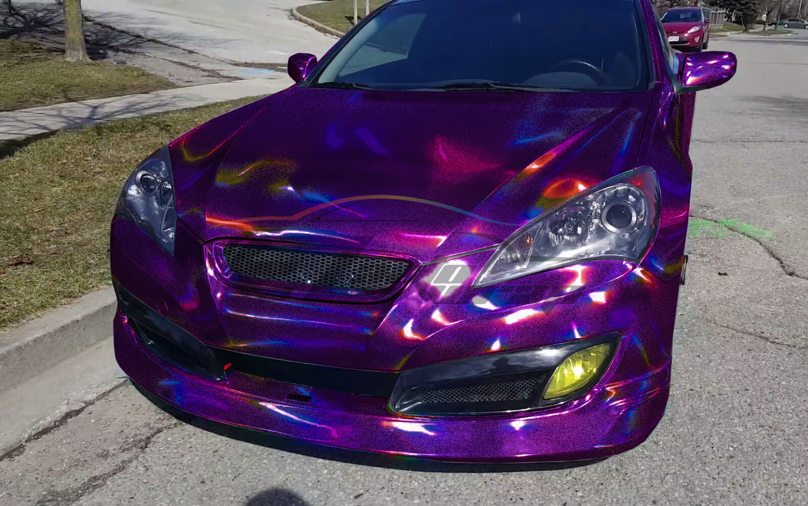 Holographic Glitter Purple Rainbow Chrome Car Vinyl Wrap Sticker Decal Sheet