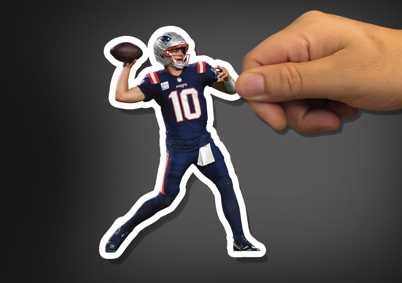 Drake Maye Vinyl Sticker Patriots Football Decal for Car Bumper Laptop Window