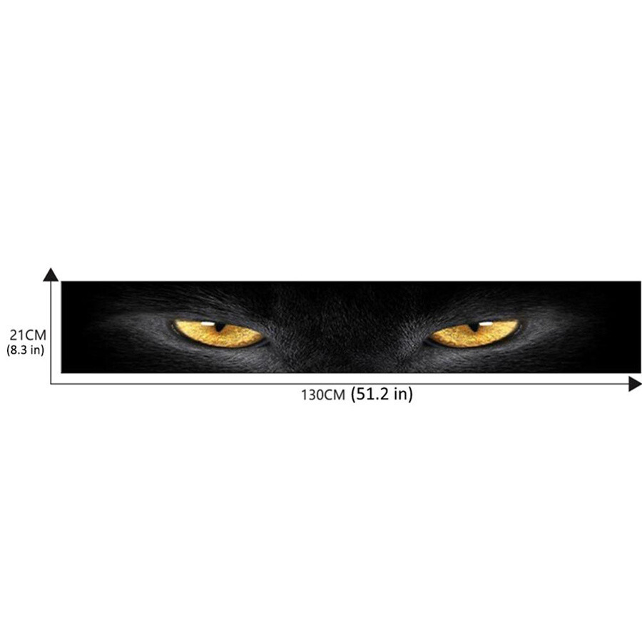 Car Windshield Sticker Yellow Eye Leopard Graphics Front Window Sunshade Decal