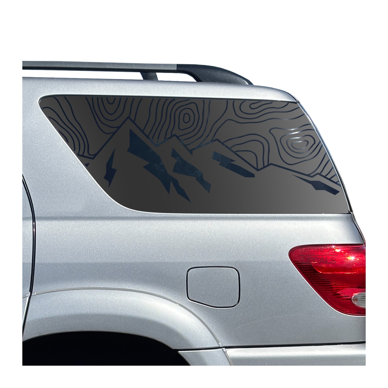 Topography map w/mountains design Decals for 2001-2007 Toyota Sequoia TS1-TX2