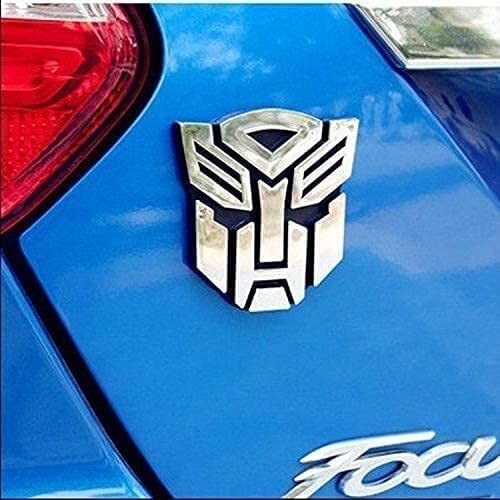 2 PCS in Set Transformers Emblem – 3″ Tall for Car Autobot Sticker Pair Chrome