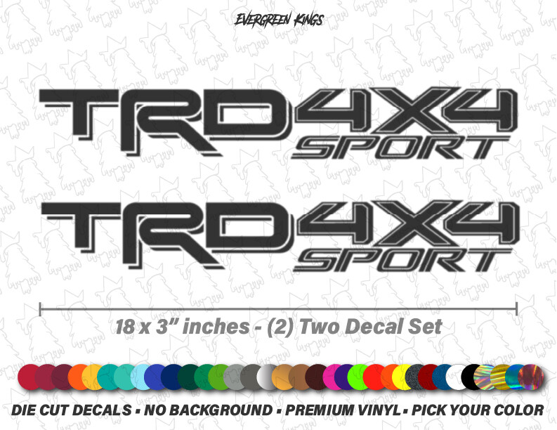 TRD 4×4 SPORT Decal Set for 95-24 Toyota Tacoma Tundra Truck Hilux 4wd Stickers