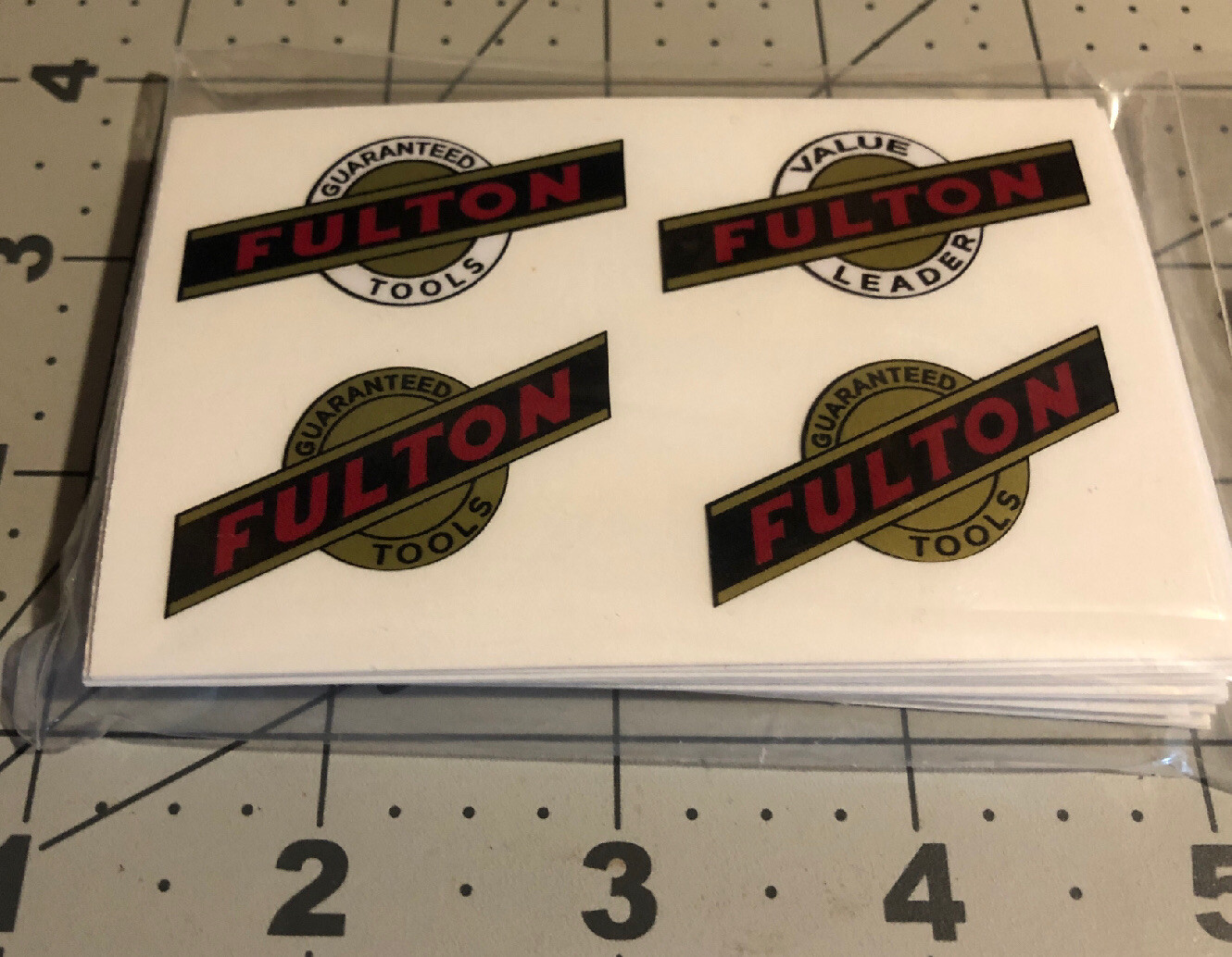 Fulton Guaranteed Tools Value Leader U.S.A. Decals reproduction Set 4