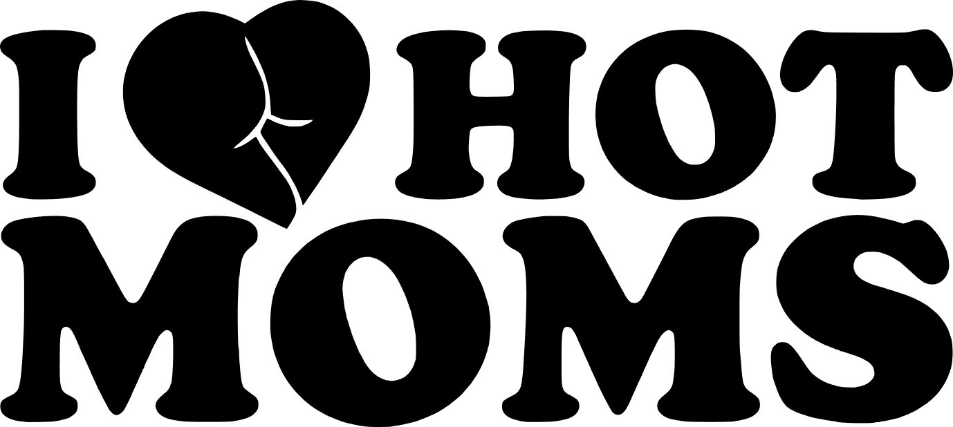 I love Hot Moms Vinyl Decal Window Truck Car Laptop