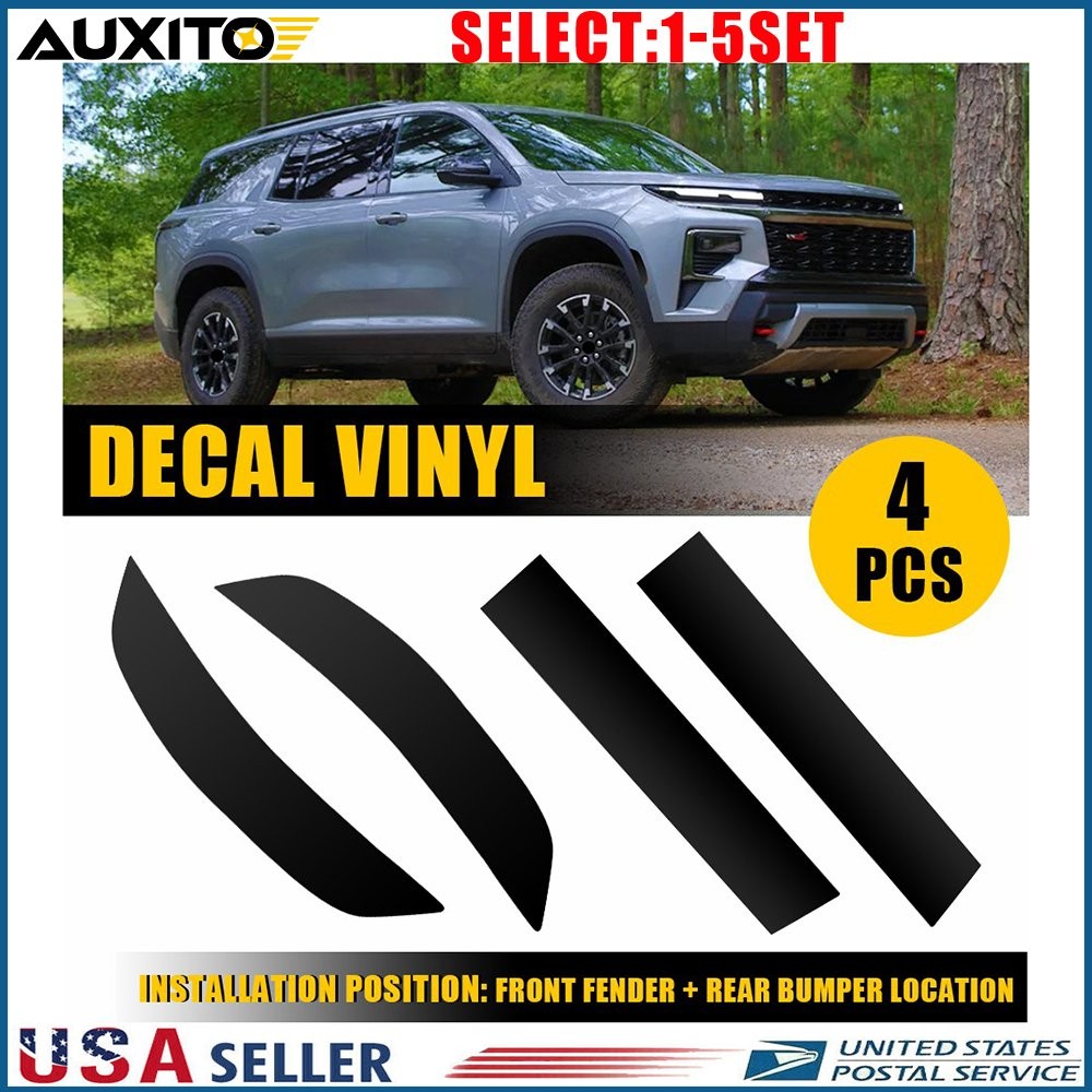 For 2024+ Chevy Traverse Front Rear Reflector Precut Smoke Vinyl Overlay 4-20X