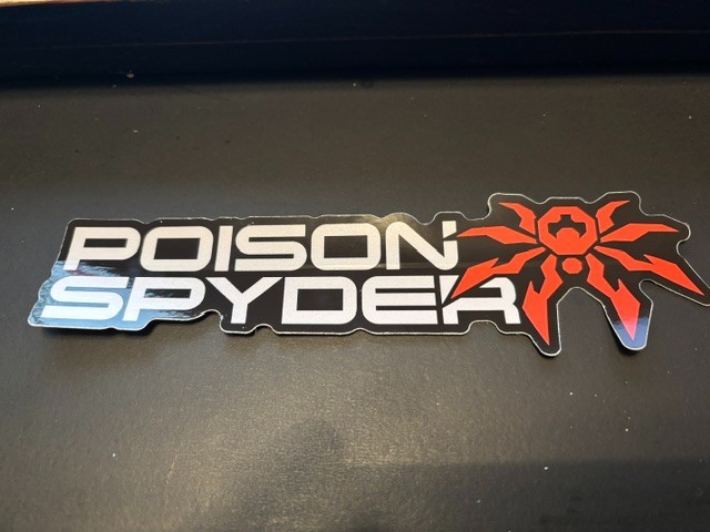 POISON SPYDER OFFROAD PRODUCTS STICKER SHEET LARGE 8″X2″