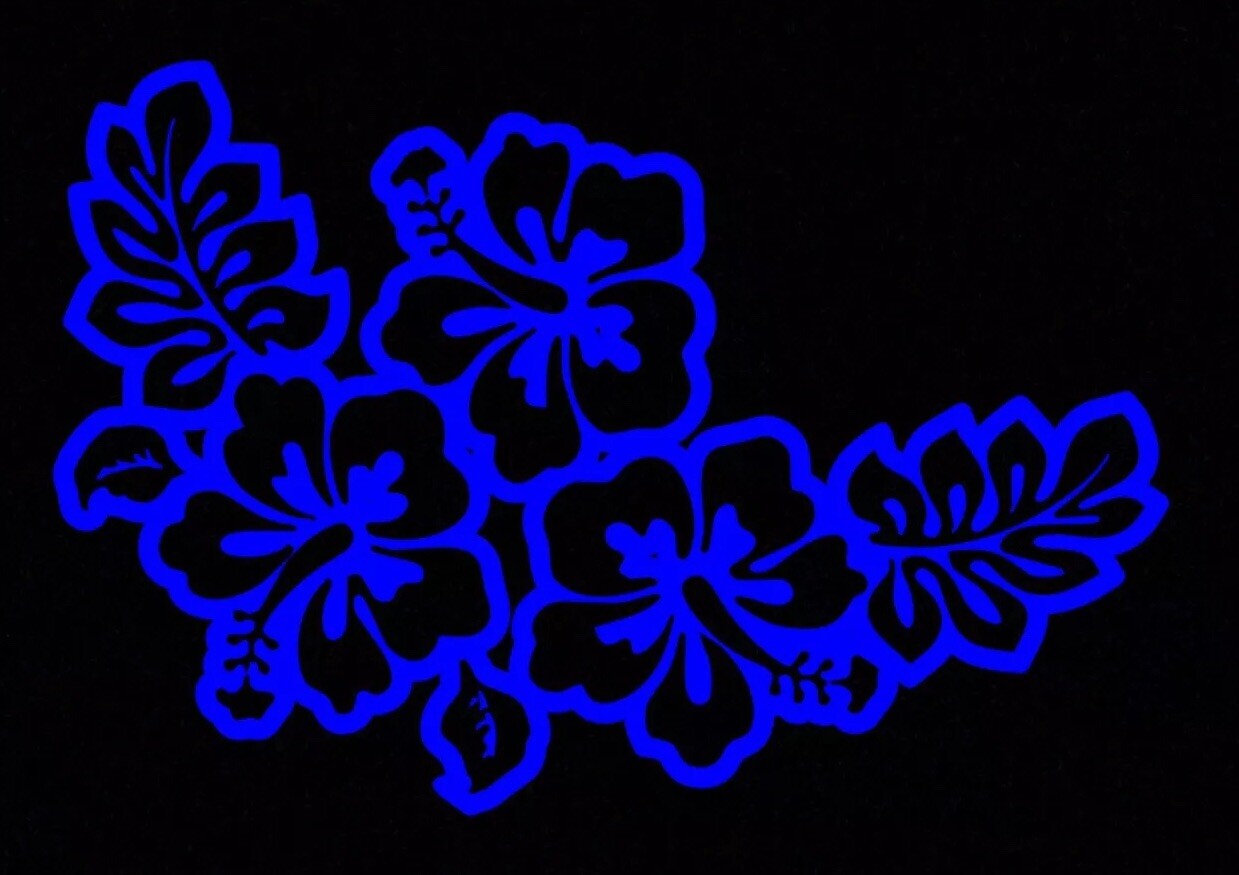 Hibiscus Flower Window Sticker Vinyl Decal Hawaii Aloha Tropical Beach Ocean
