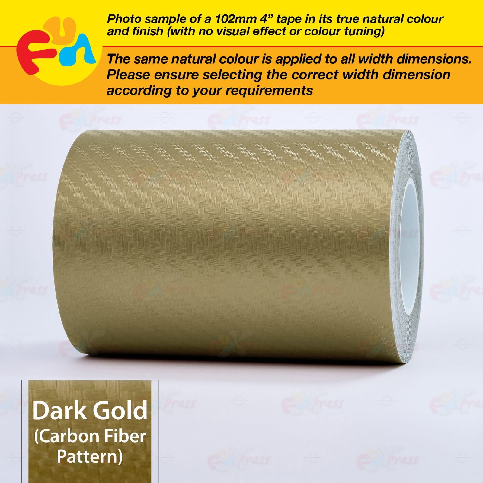 CARBON FIBER DARK GOLD 1.5″ 38mm PIN STRIPE Car Model Streamline TAPE Sticker