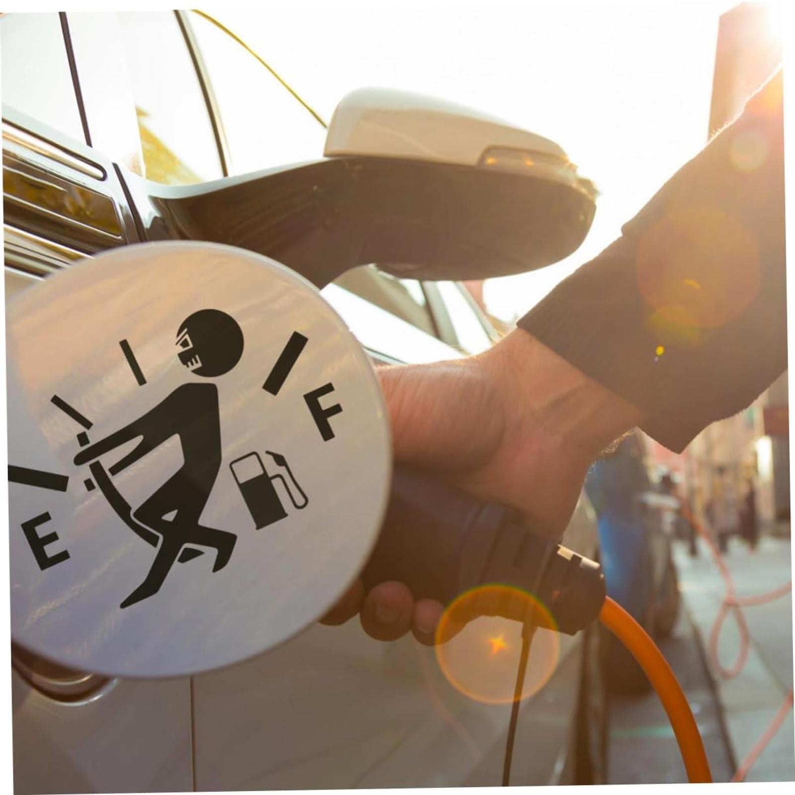 5.5″ x 3.9″ High Gas Fuel Consumption Vinyl Decal Sticker Fuel Gage Empty