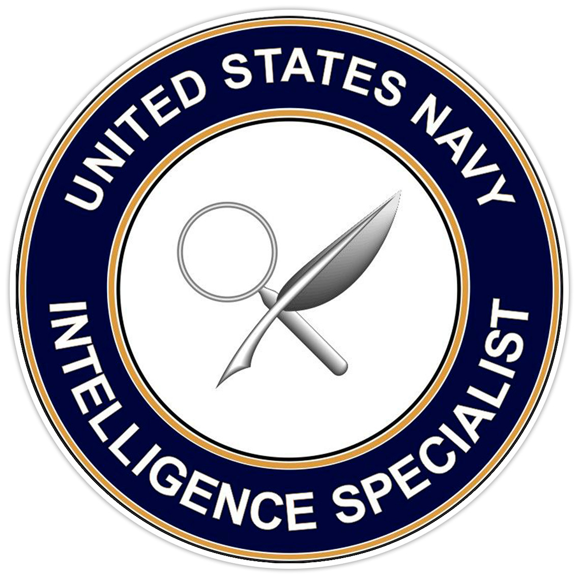 U.S. Navy Intelligence Specialist Bumper Sticker Military Vinyl Soldier Decal 5″