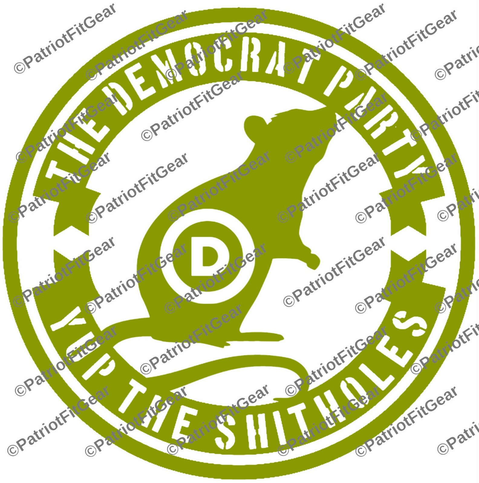 Rat Infested,The Democrat Party,Yup Sh*tholes,Liberals Suck,Sticker,Vinyl Decal