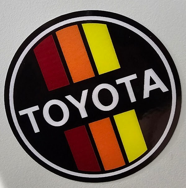Toyota Retro JDM Tri-Color Sticker Vintage Decal 3″ 4 Runner, Pickup, Tacoma