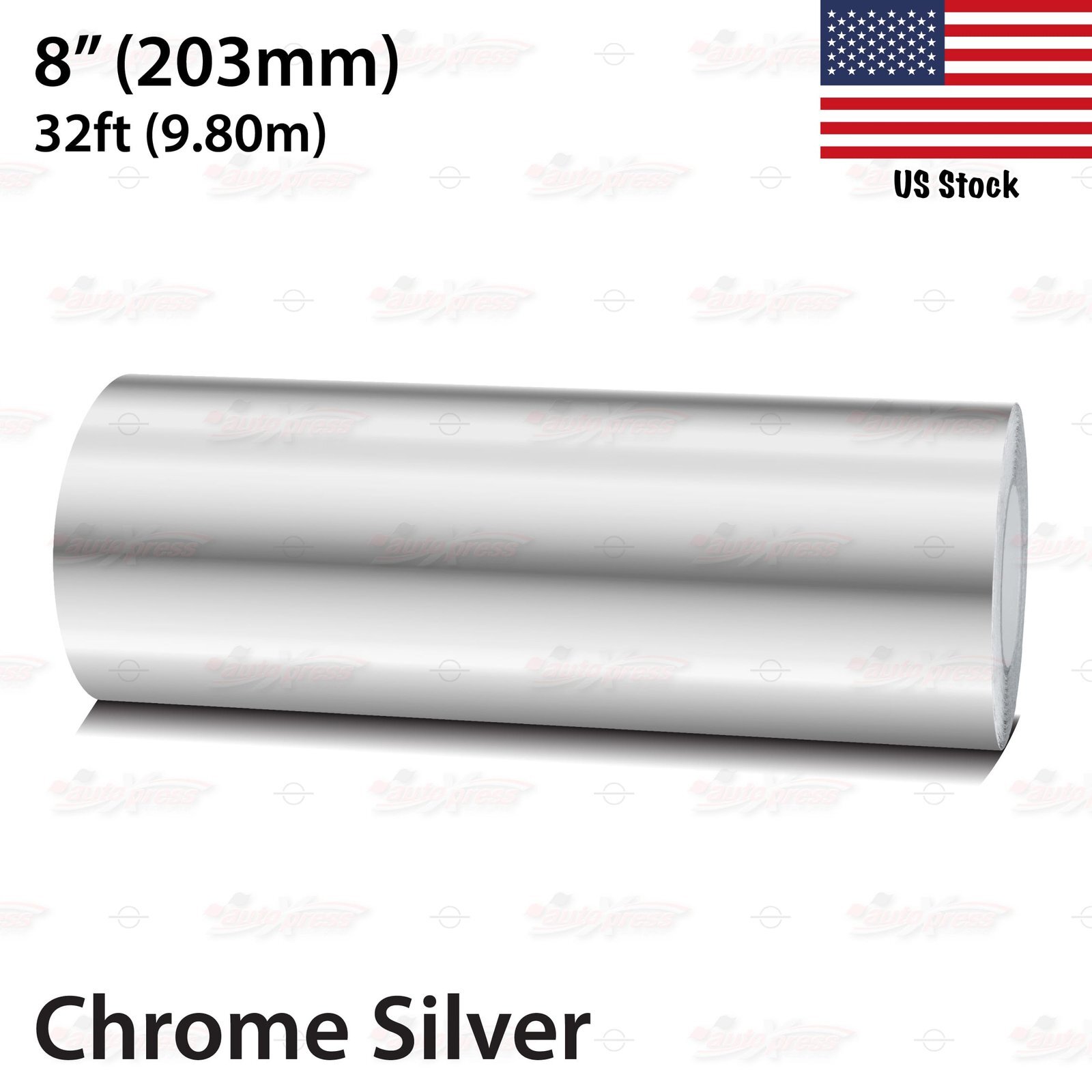 8″ Roll Vinyl Pinstriping Pin Stripe Line Tape Decal Sticker 203mm CHROME SILVER