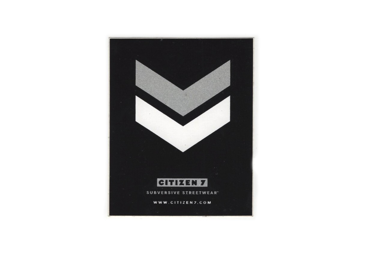 CITIZEN 7 Clothing Streetwear Co Vinyl Decal sticker 3.5″ x 4″ in. Mid 2000s