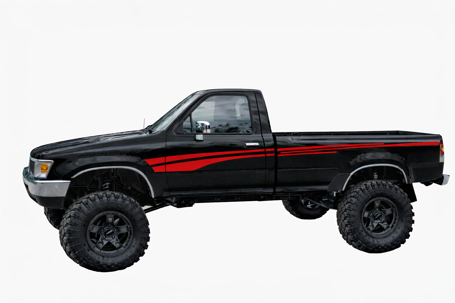 Vintage Style Retro Vinyl Graphics Compatible With Toyota Pickup Regular Cab
