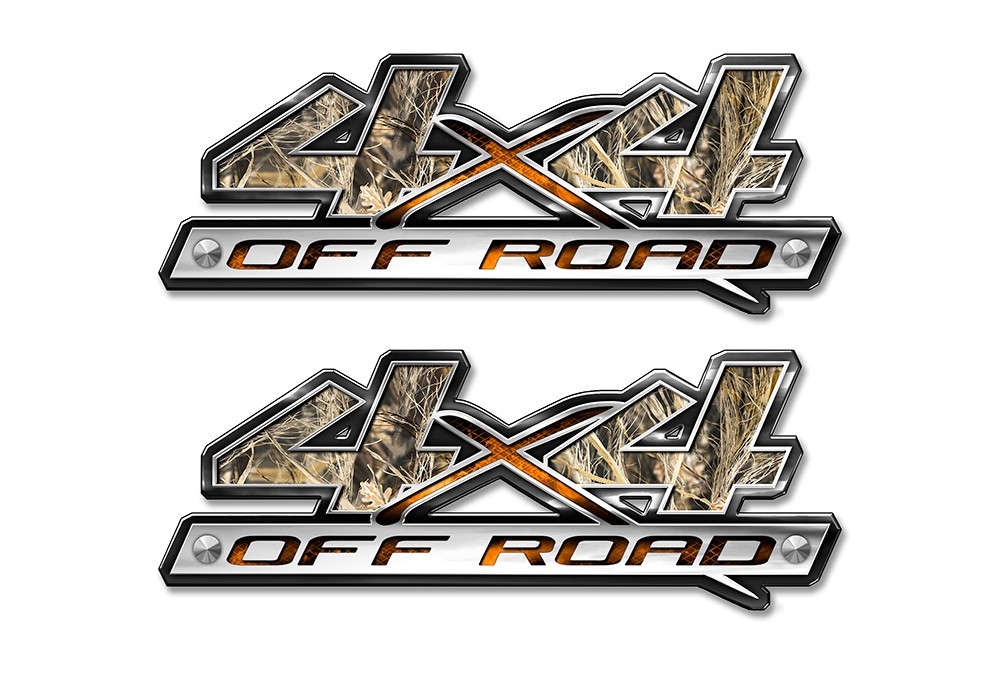 4×4 OFF ROAD Decals – Truck Side Stickers – Grassy Camo Truck Accessories a009bl