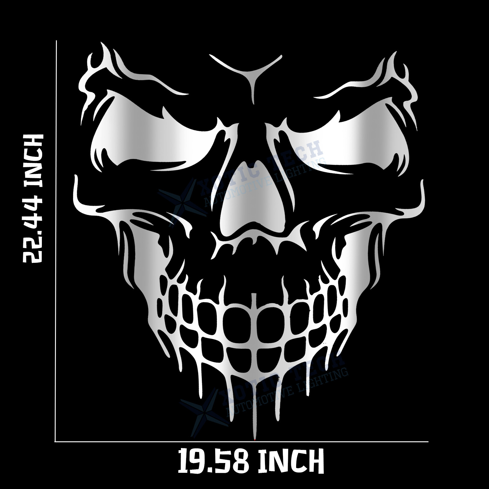 Skull Hood Decal Large 22″ Graphic Sticker for Truck Jeep Car Trailer Boat Vinyl