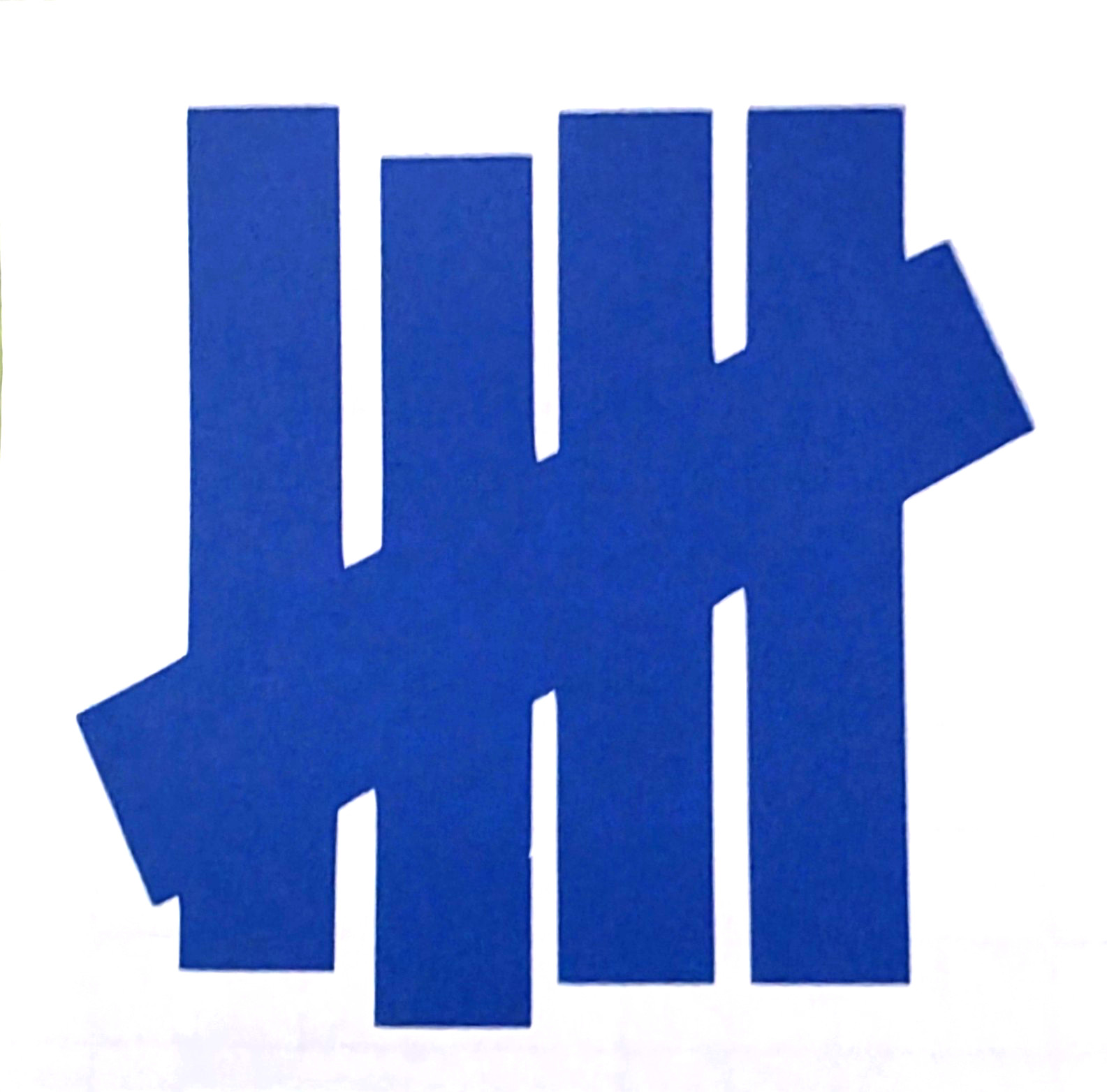 Undefeated Vinyl Decal 4X4 Inches Blue Waterproof For Any Surface 2/24