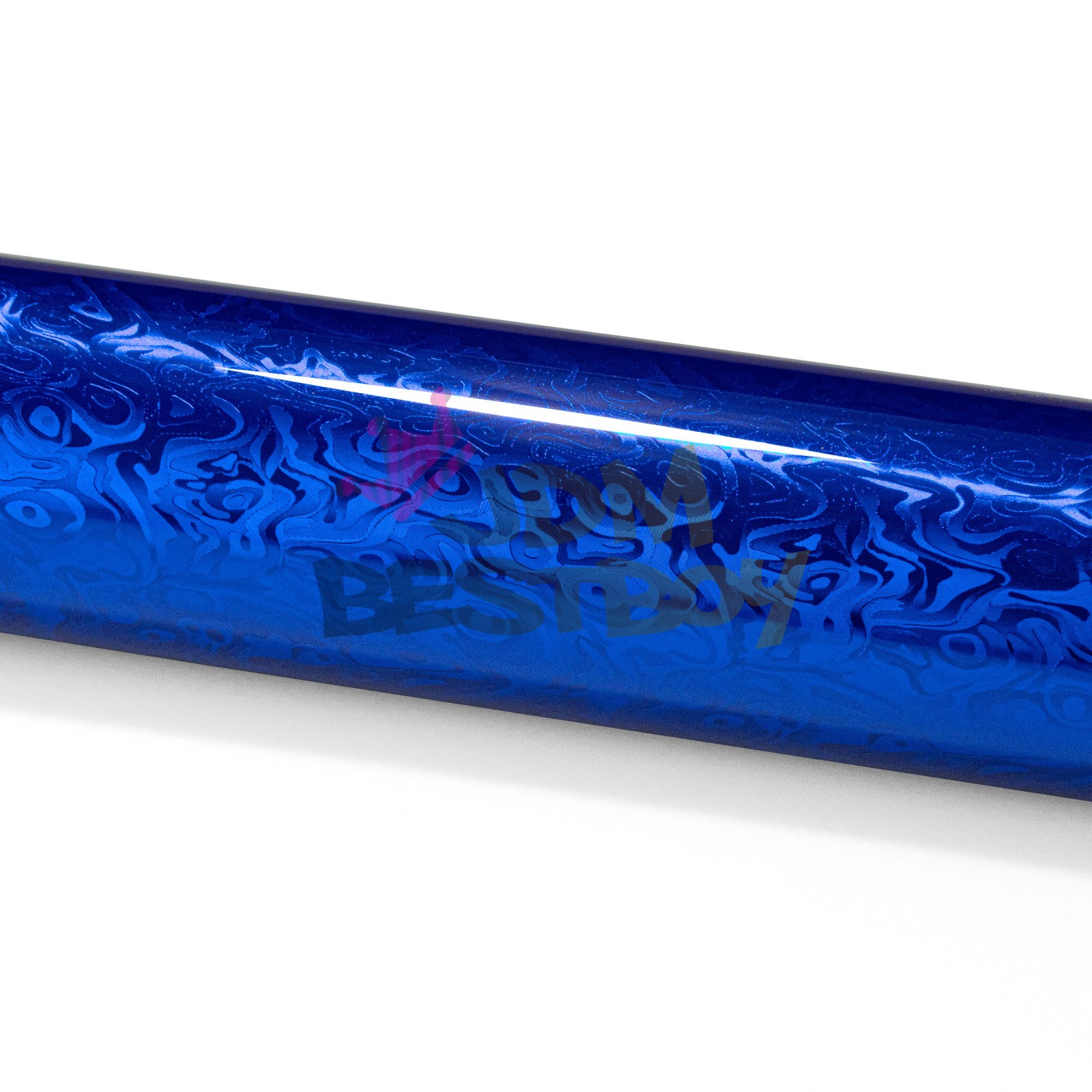 PET Damascus Steel Forged Gloss Royal Blue Car Vinyl Wrap Decal Sticker Film