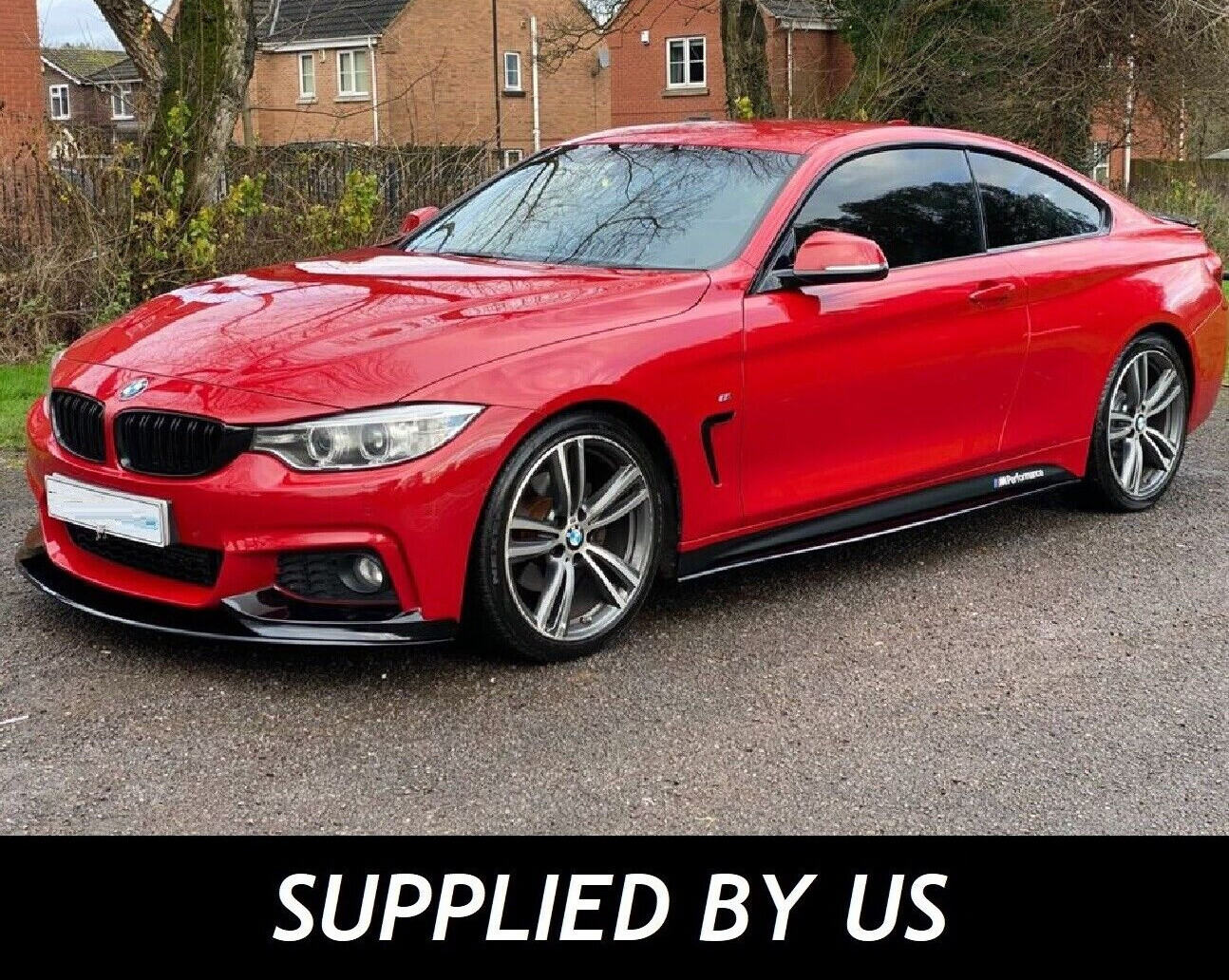 GLOSS BLACK SIDE STICKER SKIRT DECALS FOR BMW 4 SERIES F32 F33 F36 M PERFORMANCE