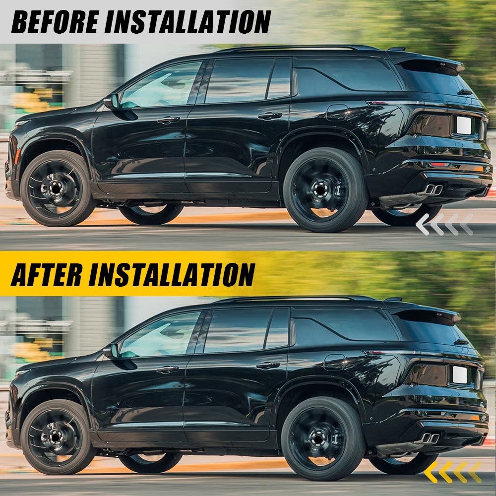 Smoke Blackout Vinyl For 2024-2025 Chevy Traverse Front Rear Side Markers 4-20X