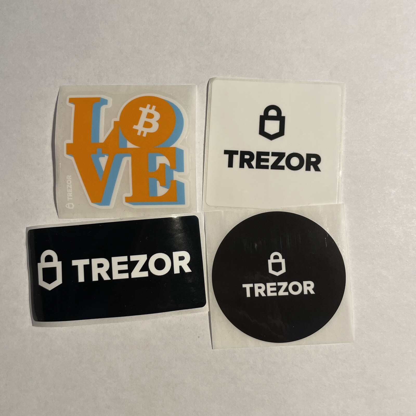 Trezor Bitcoin Sticker Lot Of 4 Crypto BTC