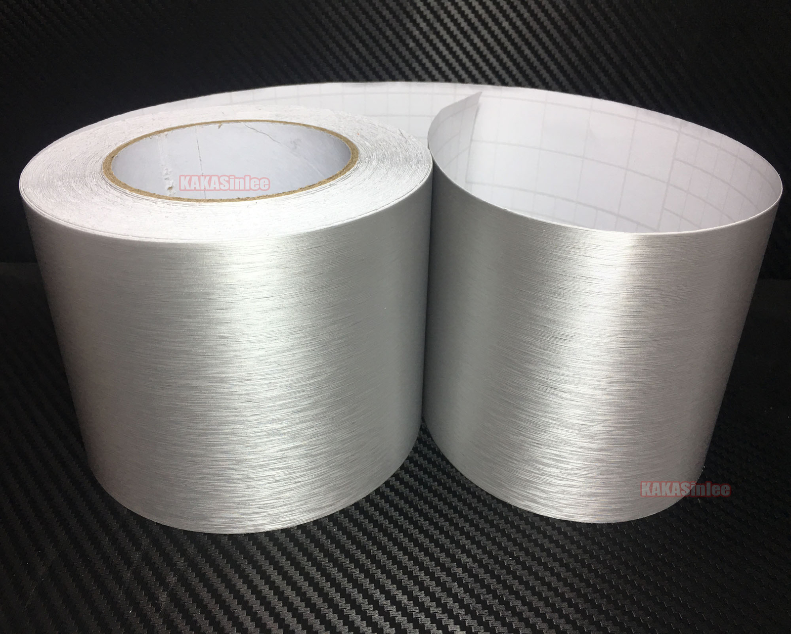Stretchable Silver Car House Metal Matte 3D Brushed Vinyl Wrap Sticker Tape – AB