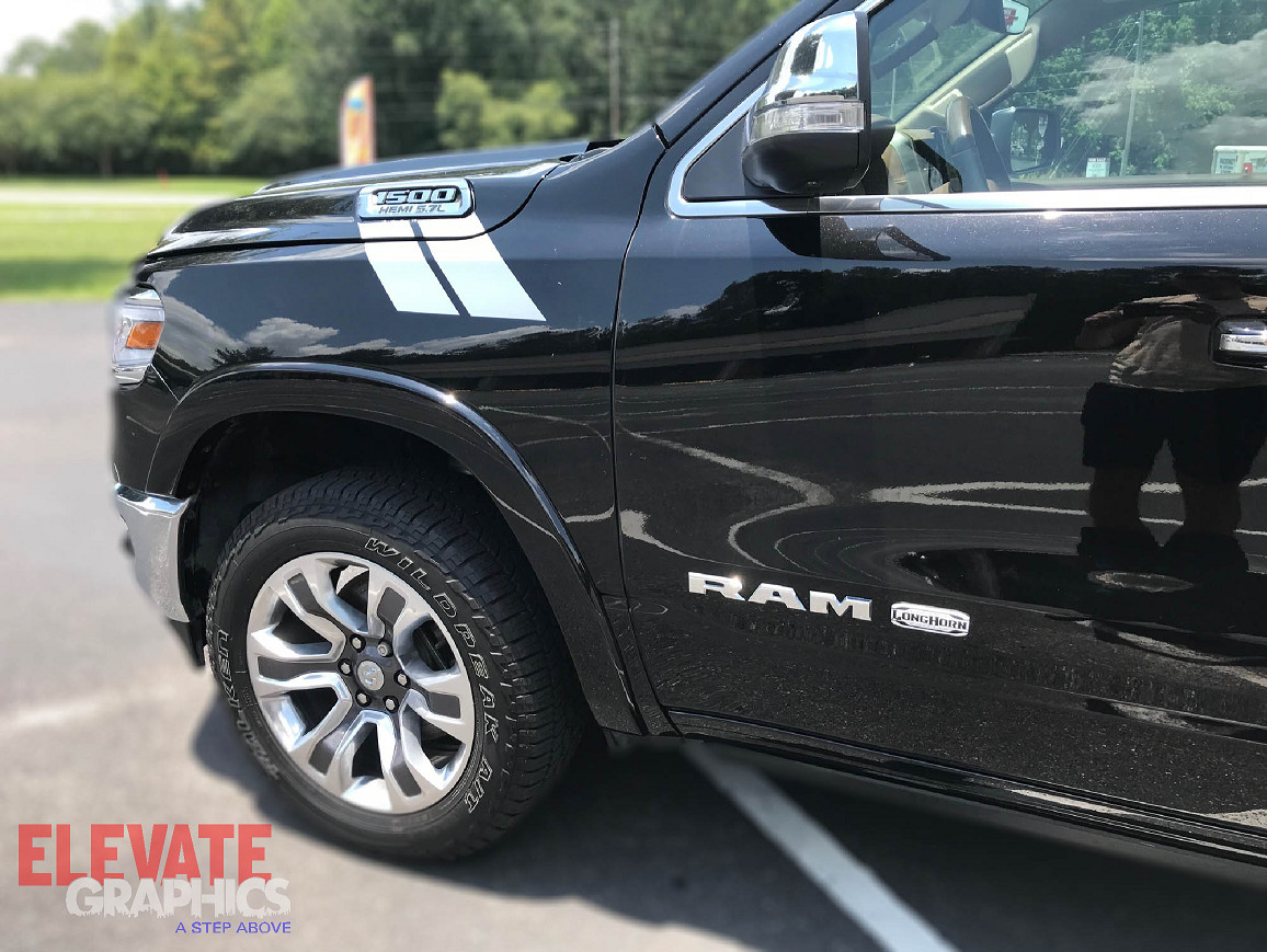 Fits Dodge Ram 1500 Side Hash Mark Stripes Decals Double Bar Graphics For 00-21