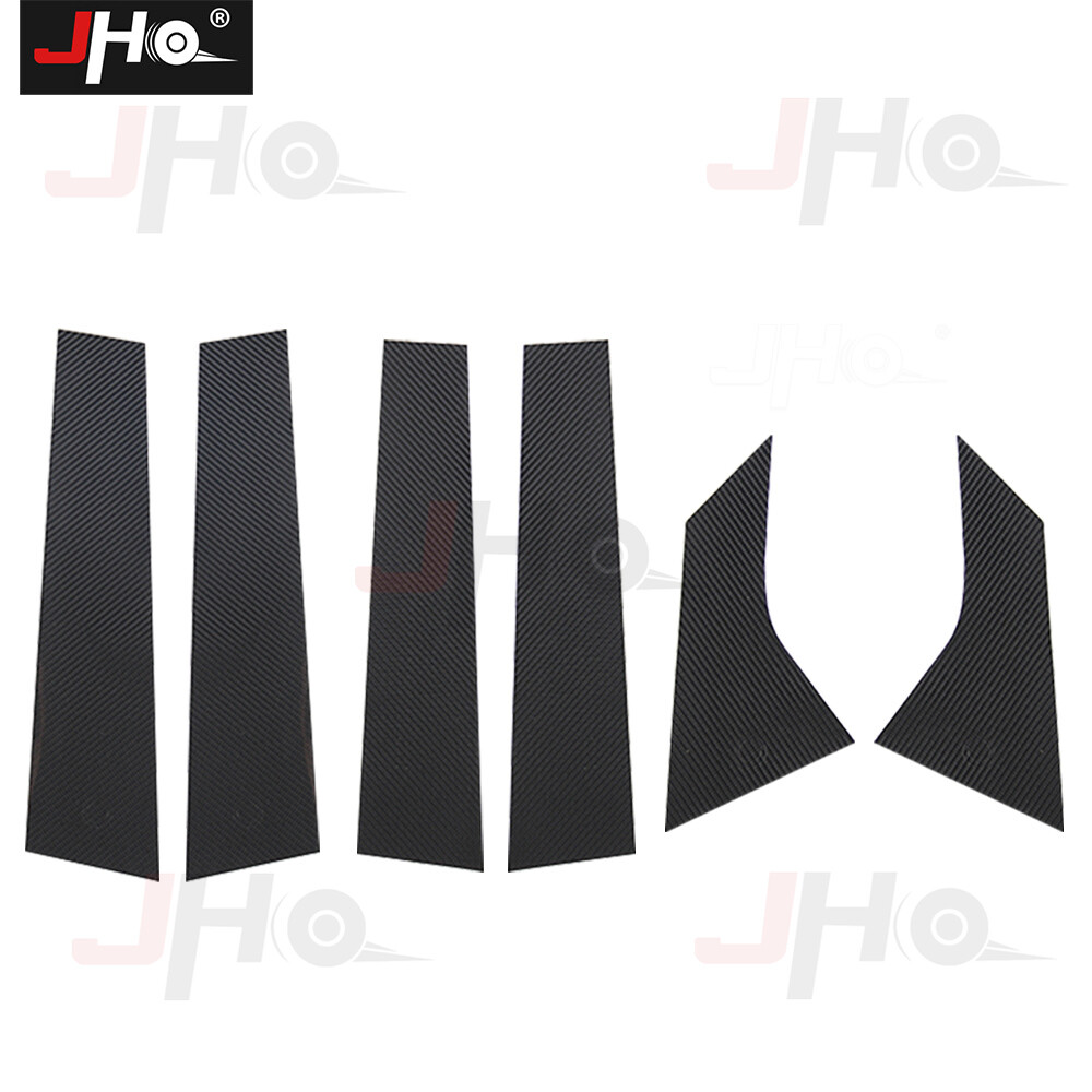 Carbon Fiber Window B Pillar Post Cover Sticker For Ford Mustang Mach-E 2021-25