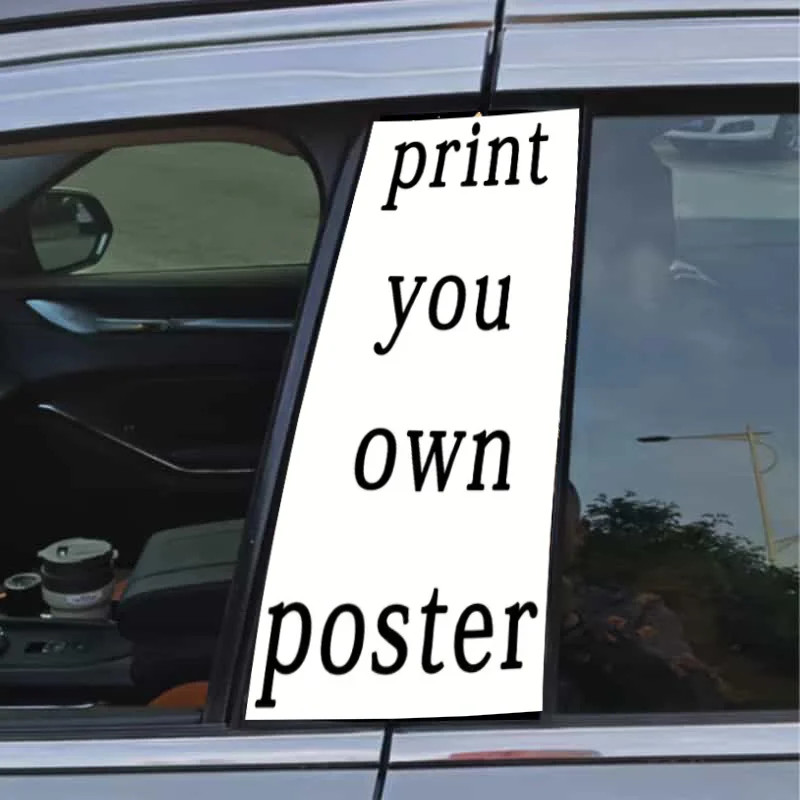 Custom Car B-Pillar Decals Water-Resistant Self-Adhesive Residue Fade-Proof