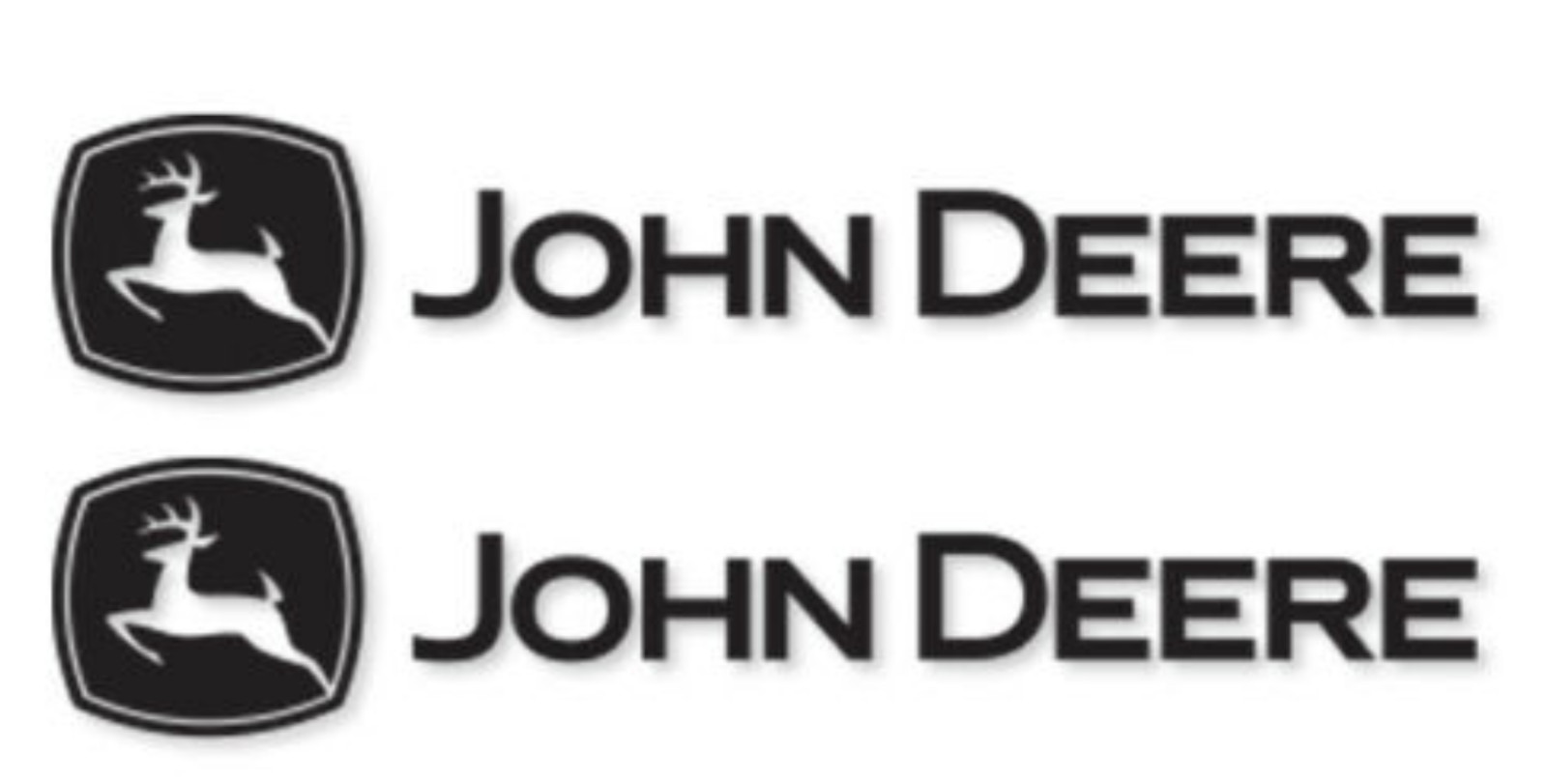 2X for John Deere Premium Vinyl Sticker 2-Pack Black 9″ 12″, 15″, 24″ or 36″-