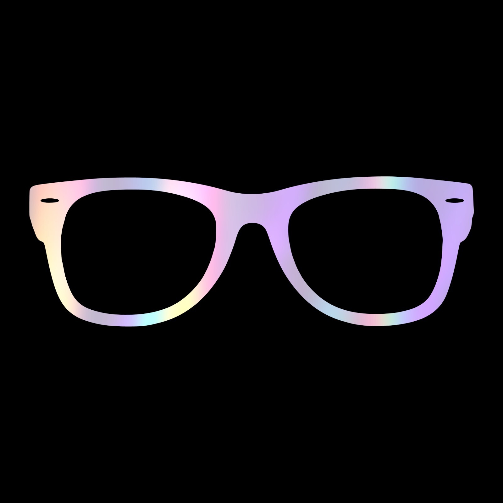 Sunglass Frame Sticker – Custom Glasses Decal – Select Chrome Color and Size