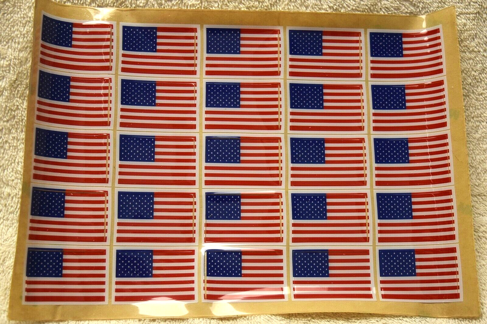 Sheet of 25 U.S. Flags – 1 1/2 ” x 1″